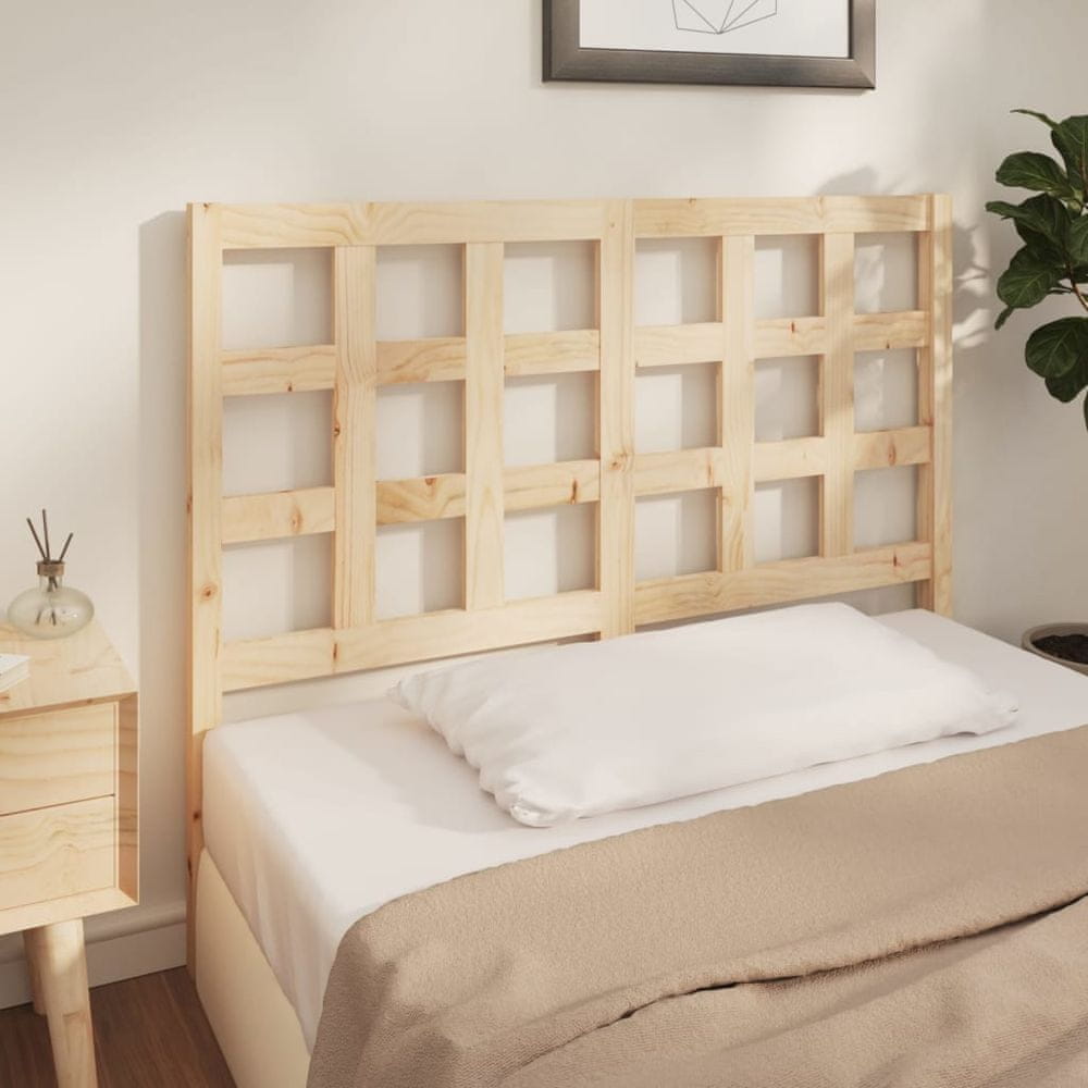Vidaxl Čelo postele, 125,5x4x100 cm, masívne borovicové drevo